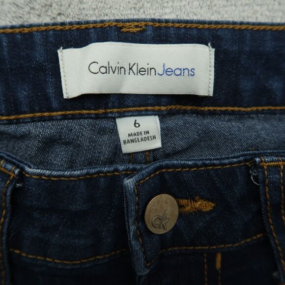 Calvin Klein Jeans Women's Size 6 Blue Low-Rise Ankle Legging Denim 26.5" Inseam - Picture 9 of 16
